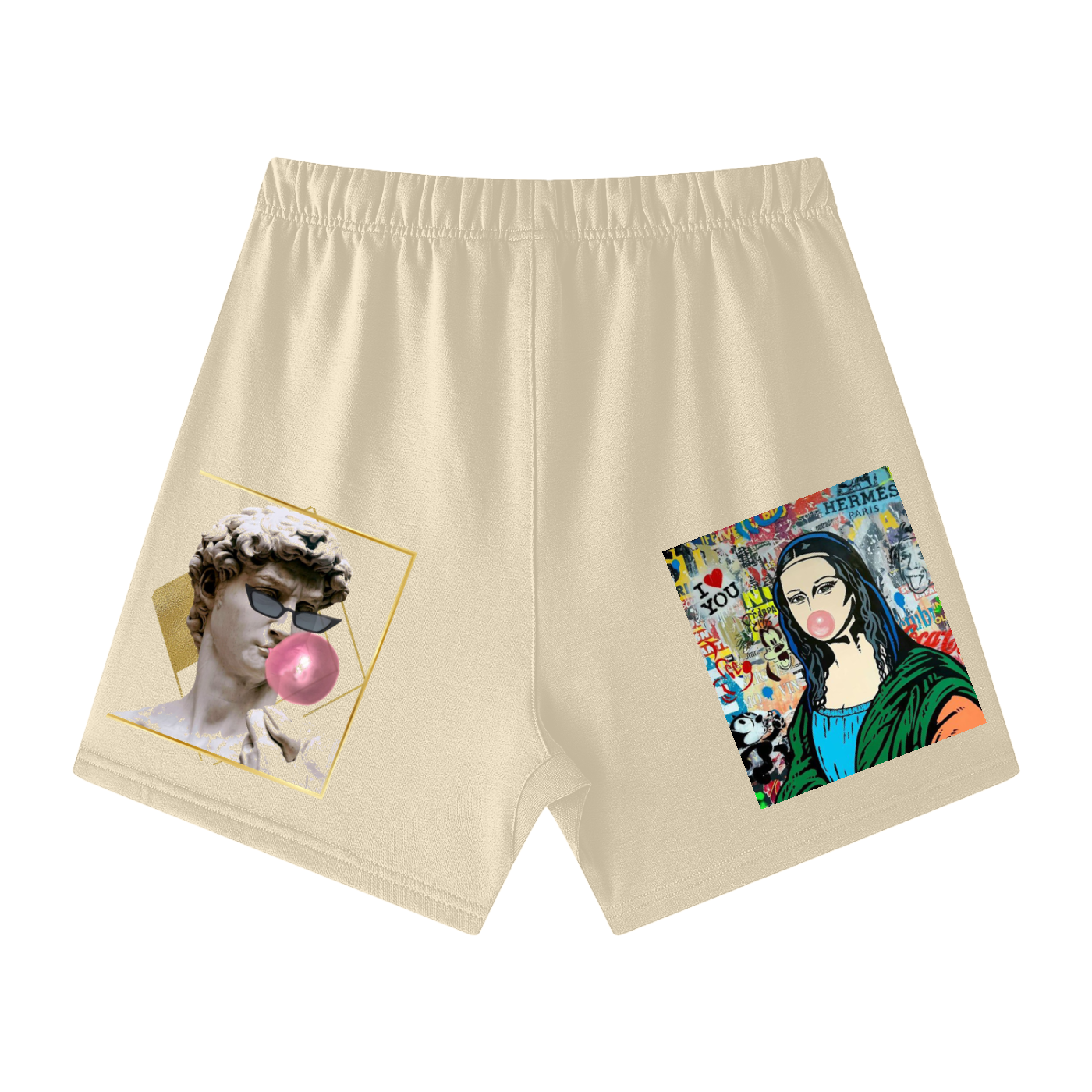 Unisex Earth Tone Loose Fit Cotton Shorts