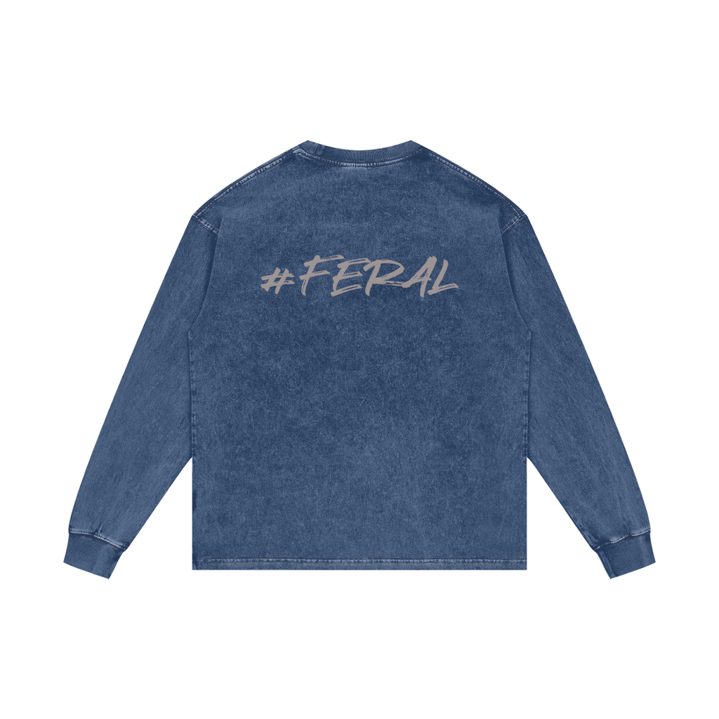 Acid Wash Oversize Long Sleeve T-Shirt