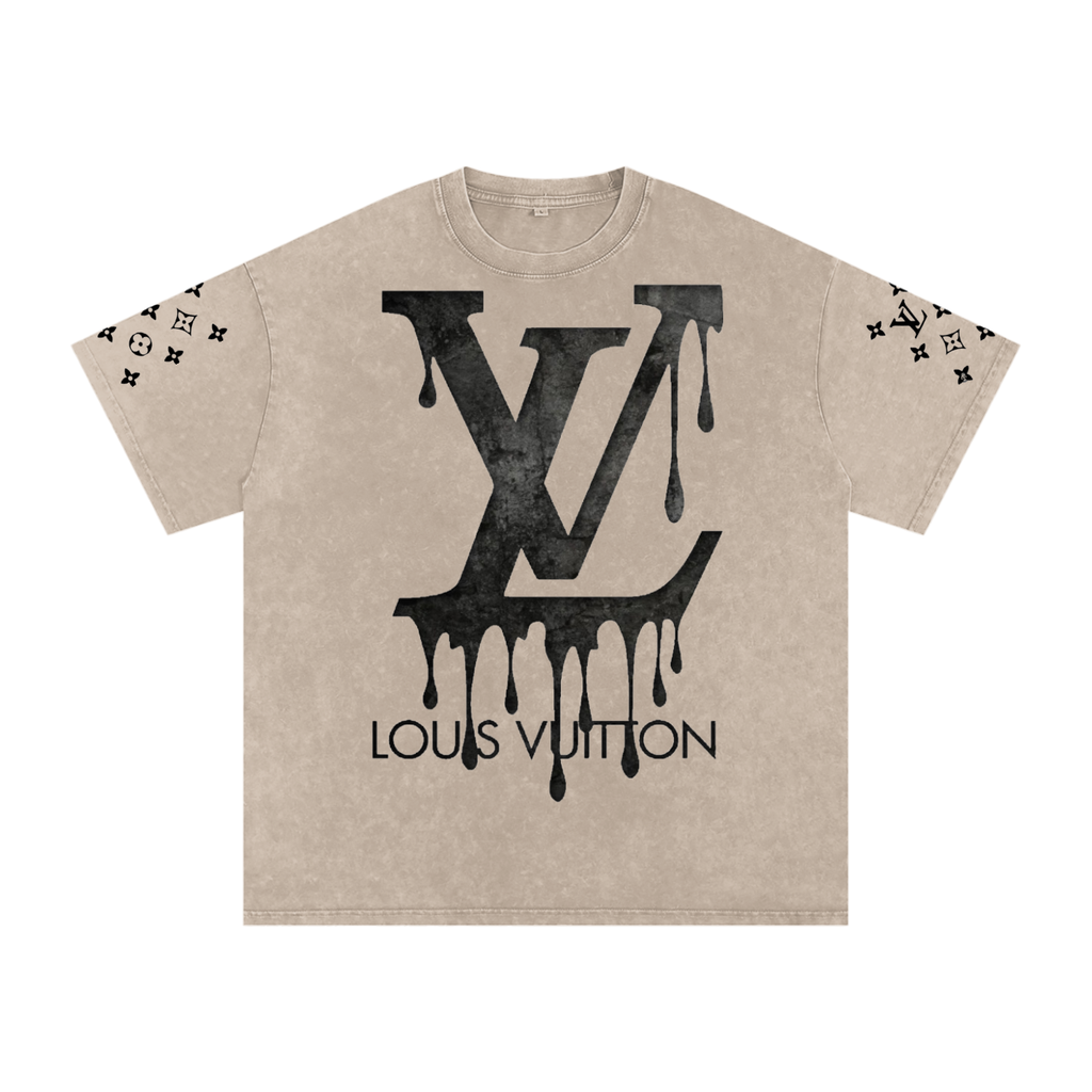 Snow Washed Oversized Cotton T-Shirt