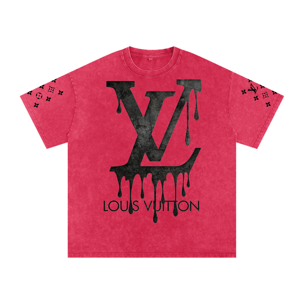 Snow Washed Oversized Cotton T-Shirt