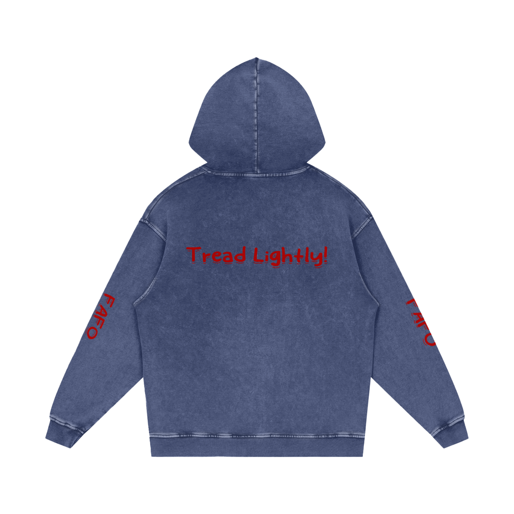 Snow Washed Loose Cotton Hoodie