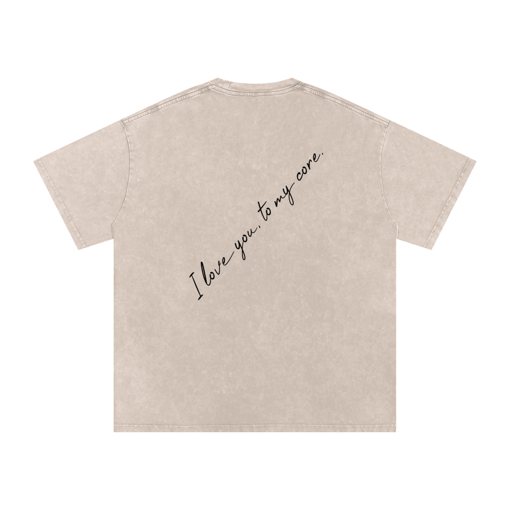 Snow Washed Oversized Cotton T-Shirt