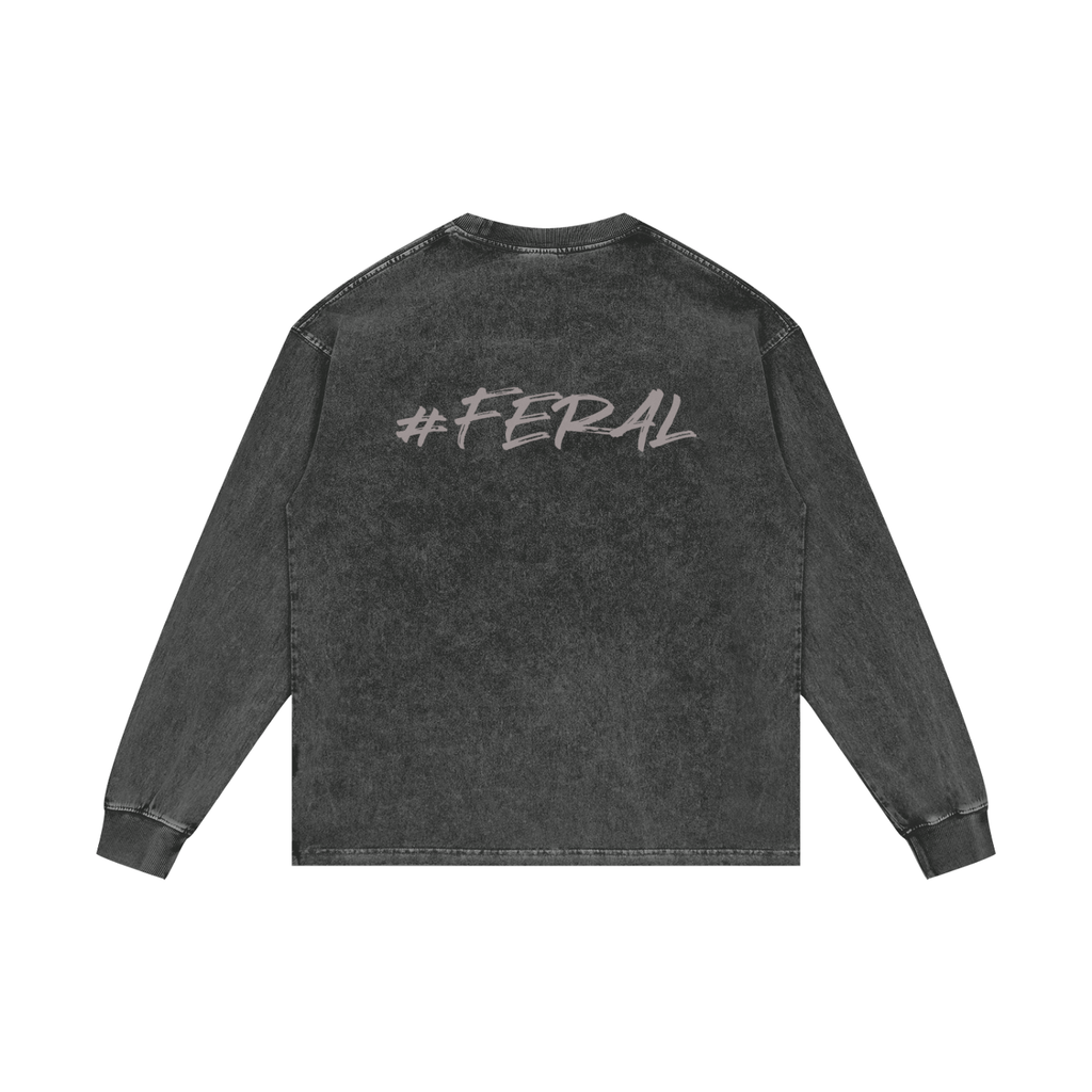 Acid Wash Oversize Long Sleeve T-Shirt