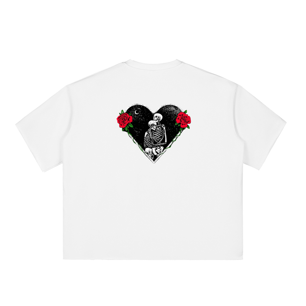 Boxy Half-Sleeve Raw-Edge T-Shirt