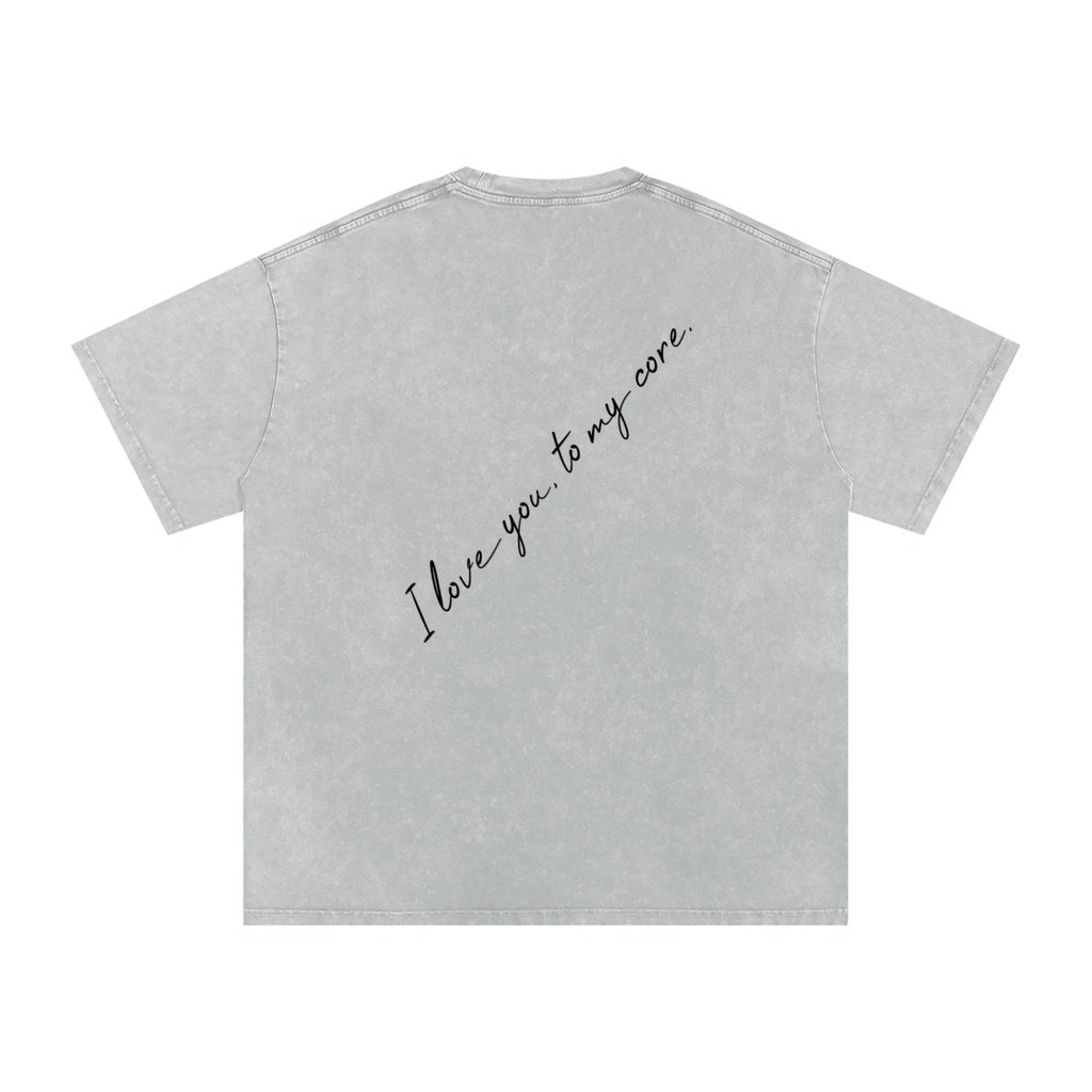 Snow Washed Oversized Cotton T-Shirt
