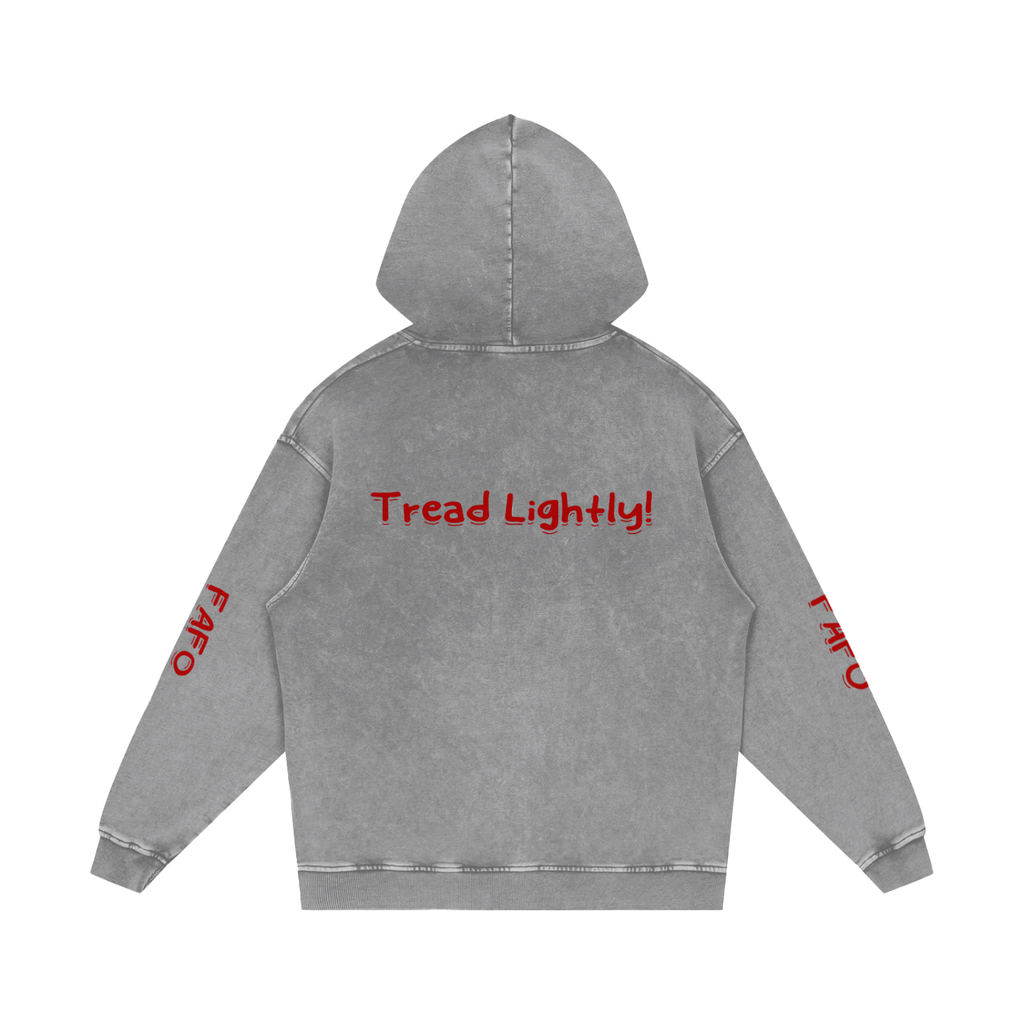 Snow Washed Loose Cotton Hoodie