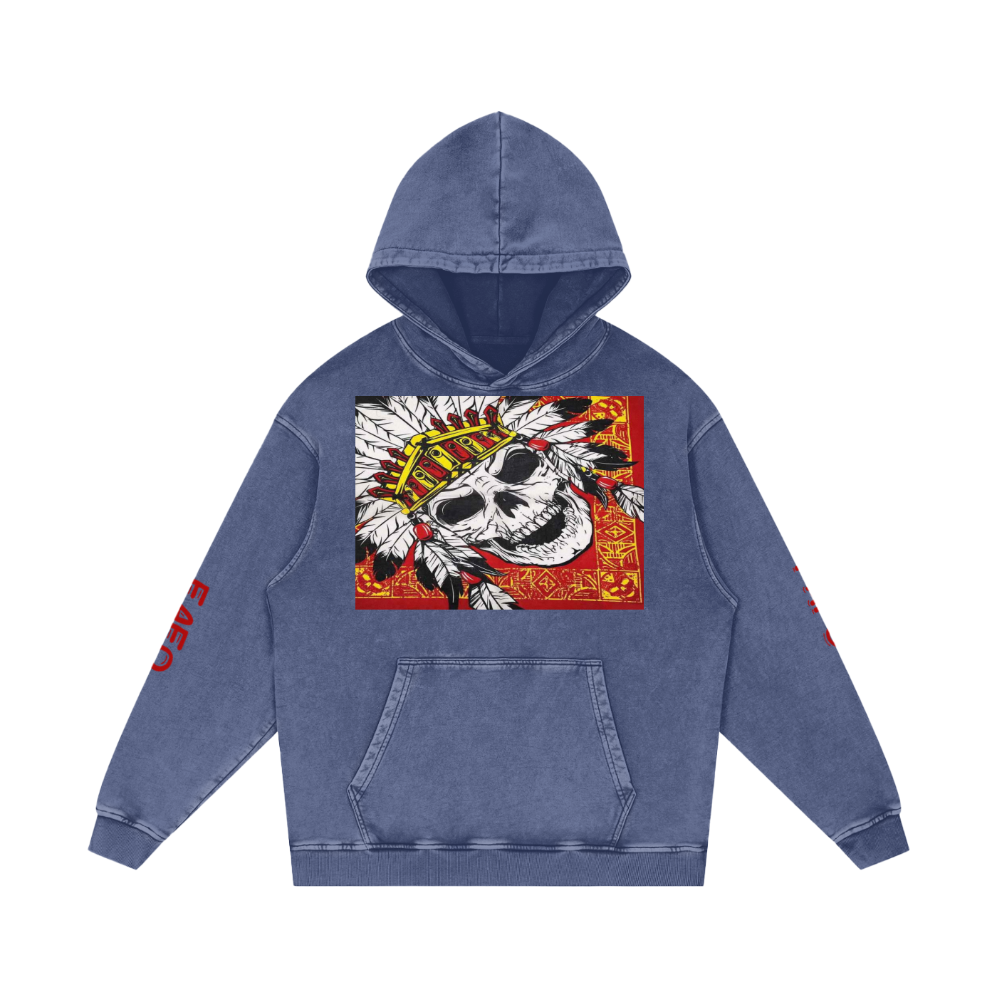 Snow Washed Loose Cotton Hoodie
