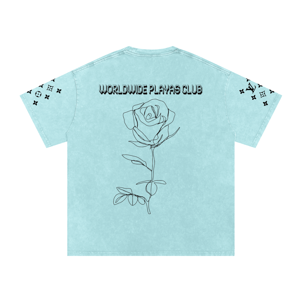 Snow Washed Oversized Cotton T-Shirt