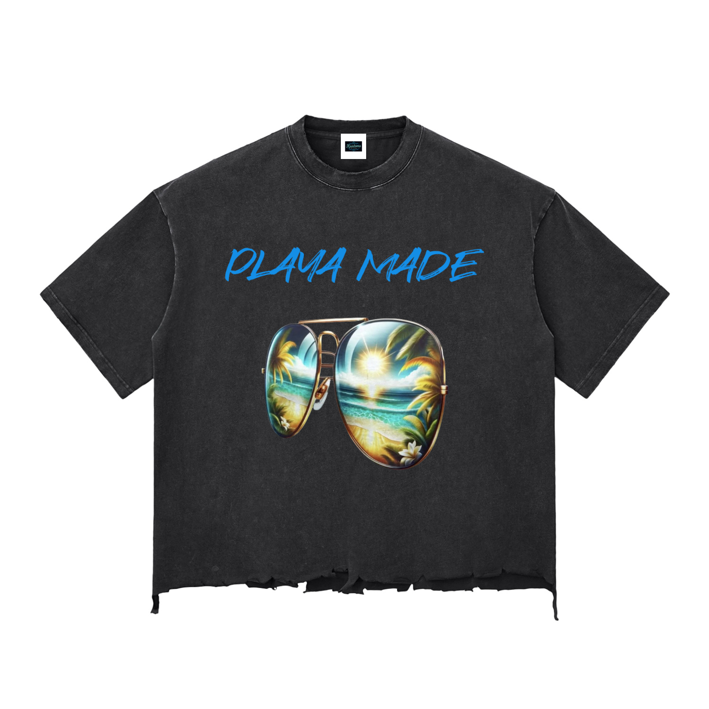 Snow Wash Raw-Hem Boxy T-shirt