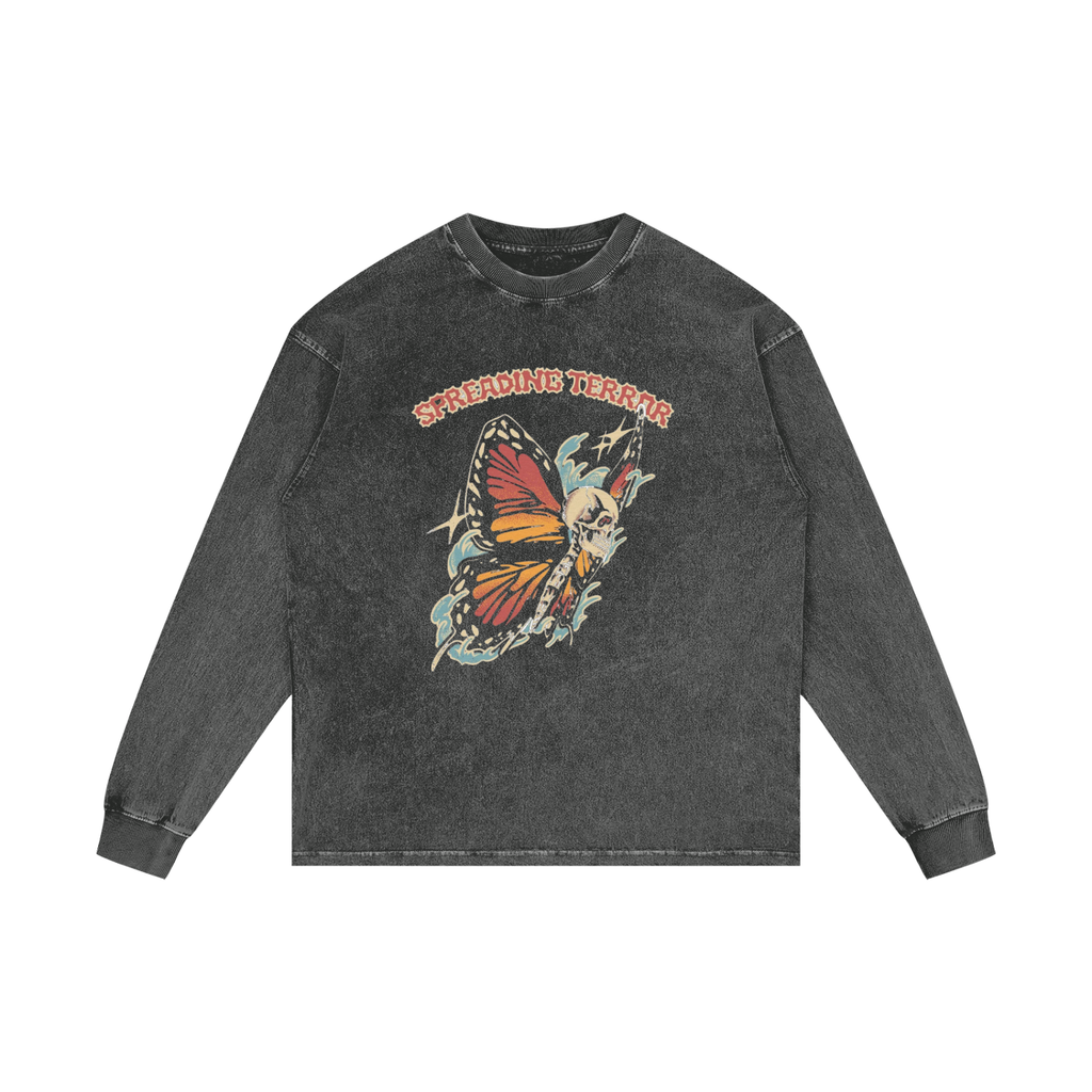 Acid Wash Oversize Long Sleeve T-Shirt