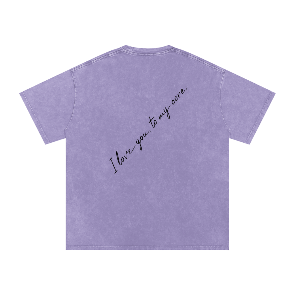 Snow Washed Oversized Cotton T-Shirt