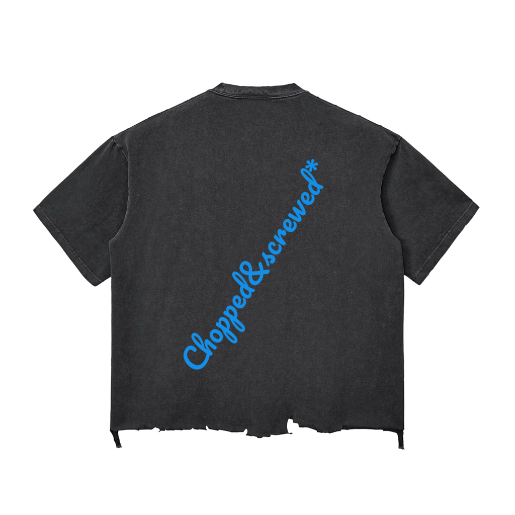 Snow Wash Raw-Hem Boxy T-shirt