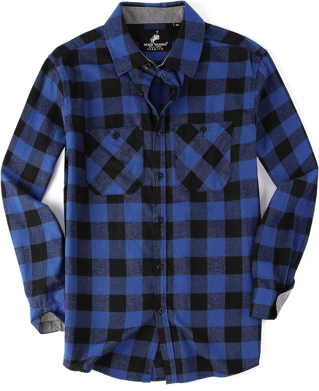 Mens Button down Shirts Flannel Shirt Long Sleeve