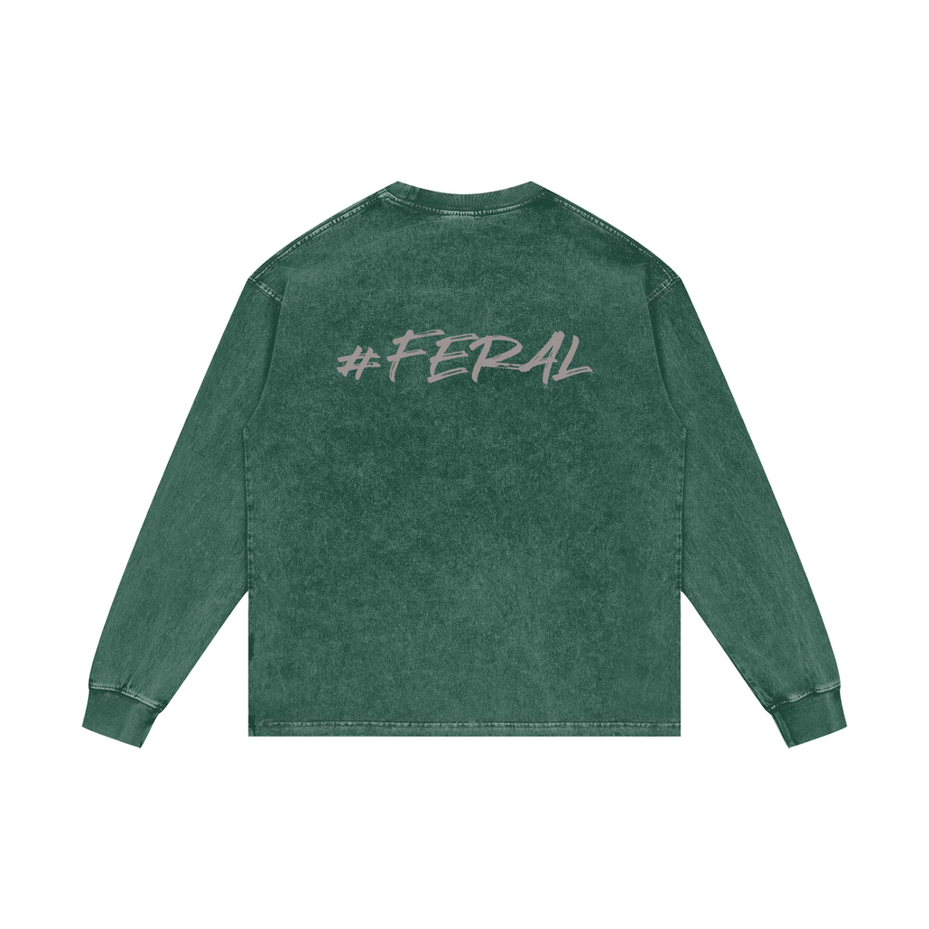 Acid Wash Oversize Long Sleeve T-Shirt