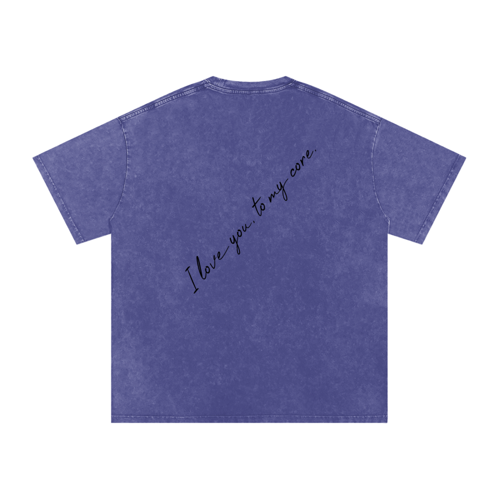 Snow Washed Oversized Cotton T-Shirt