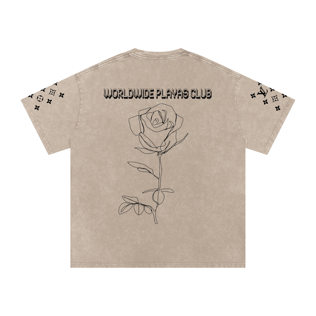 Snow Washed Oversized Cotton T-Shirt